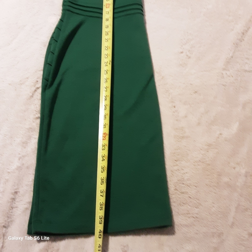 Ellen Tracy Forest Green Long Sleeve Dress Size 14. - Picture 9 of 12